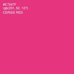 #E7347F - Cerise Red Color Image